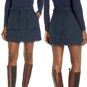 Cinq A Sept Jaycie Tweed Mini Skirt in Navy